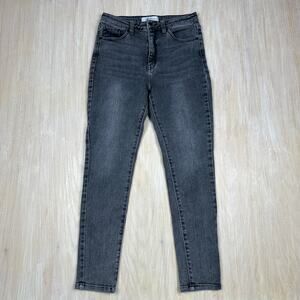 KanCan Gray High Waisted Nicole Super Skinny Minimalist Casual Denim Jeans 28